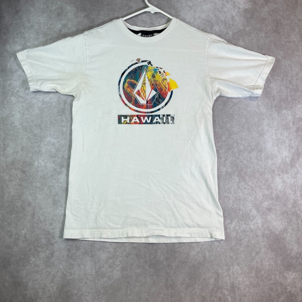VTG Volcom Shirt Adult Small White Surf Ocean Casual Outdoor Nature Cotton 90s